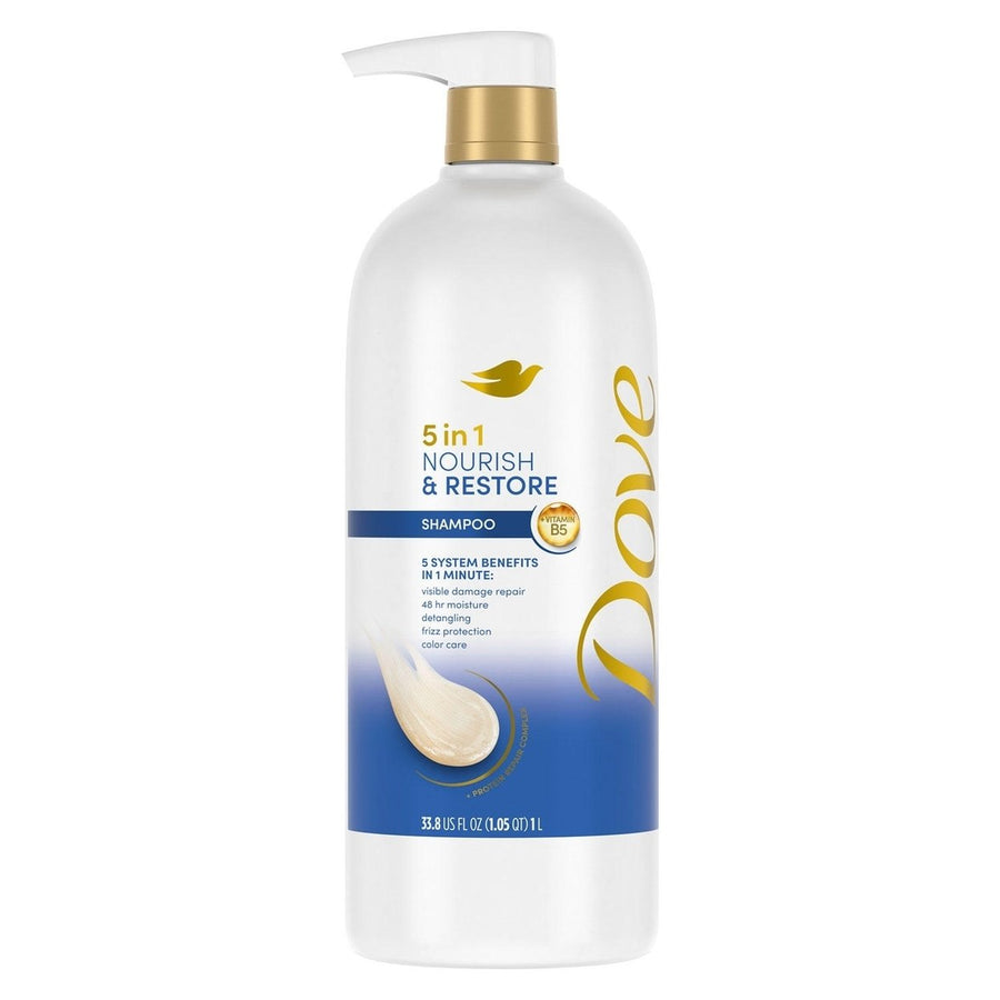 Dove Nourish and Restore 5-in-1 Shampoo (33.8 Fluid Ounce) Image 1