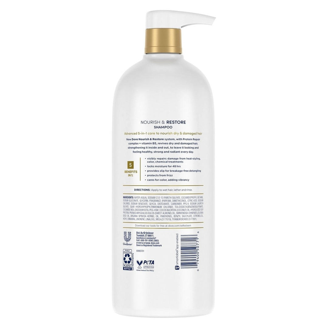 Dove Nourish and Restore 5-in-1 Shampoo (33.8 Fluid Ounce) Image 2