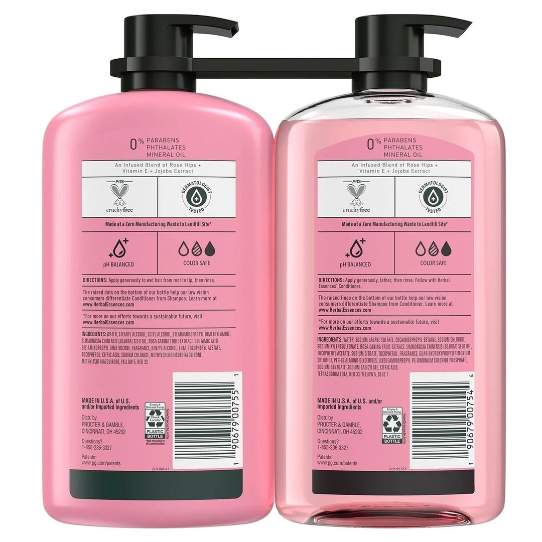 Herbal Essences Smooth Rose Hips Shampoo and Conditioner 33.8 Fl Oz (Pack of 2) Image 2