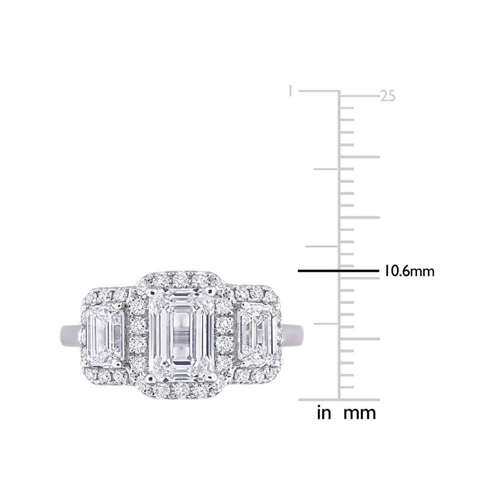 2.98 Carat (ctw VS1-VS2G-H) Lab-Grown Diamond Engagement Ring in 14k White Gold Image 2