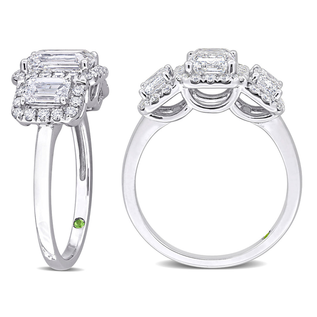 2.98 Carat (ctw VS1-VS2G-H) Lab-Grown Diamond Engagement Ring in 14k White Gold Image 3
