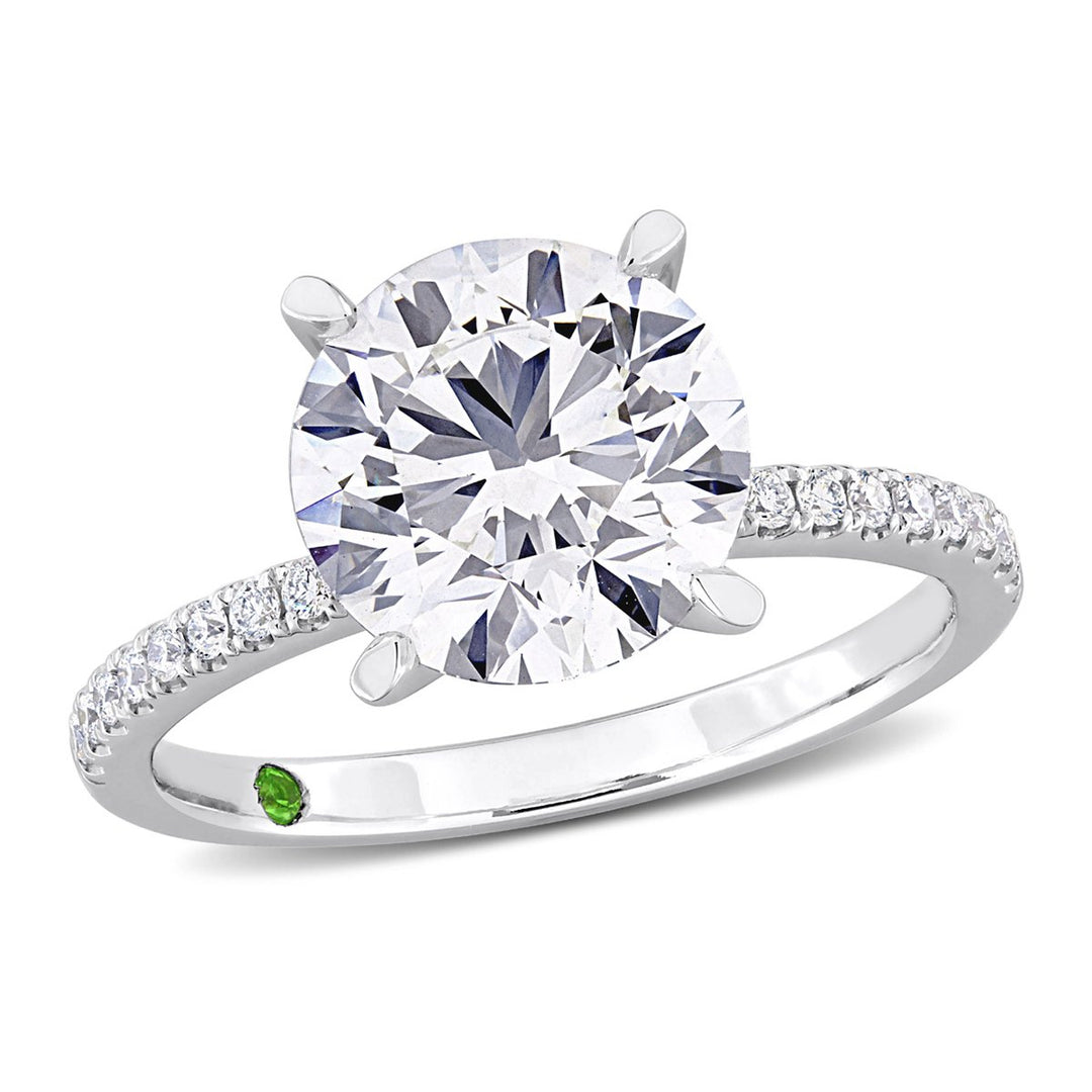 2.96 Carat (ctw VS1-VS2 G-H) Lab-Grown Diamond Solitaire Engagement Ring in 14k White Gold Image 1