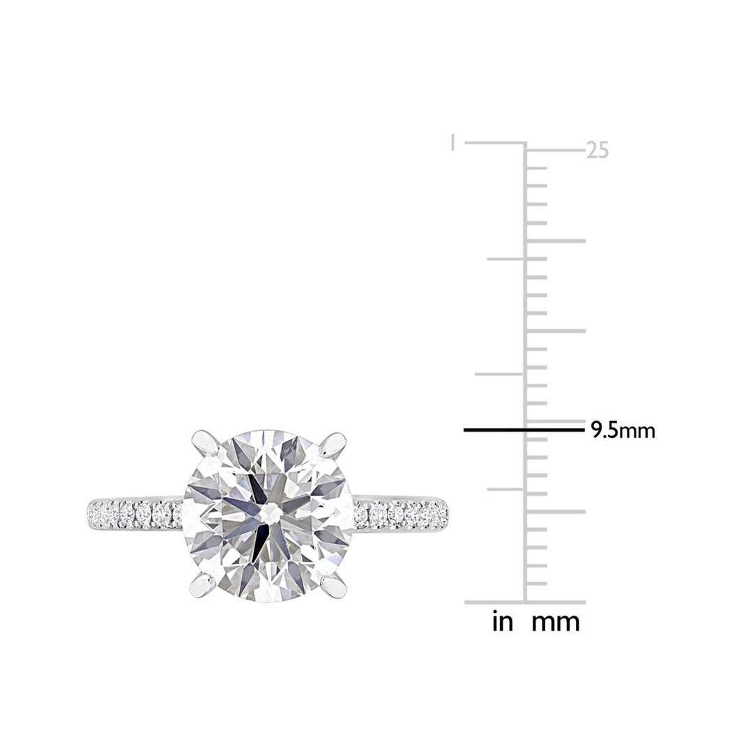 2.96 Carat (ctw VS1-VS2 G-H) Lab-Grown Diamond Solitaire Engagement Ring in 14k White Gold Image 3