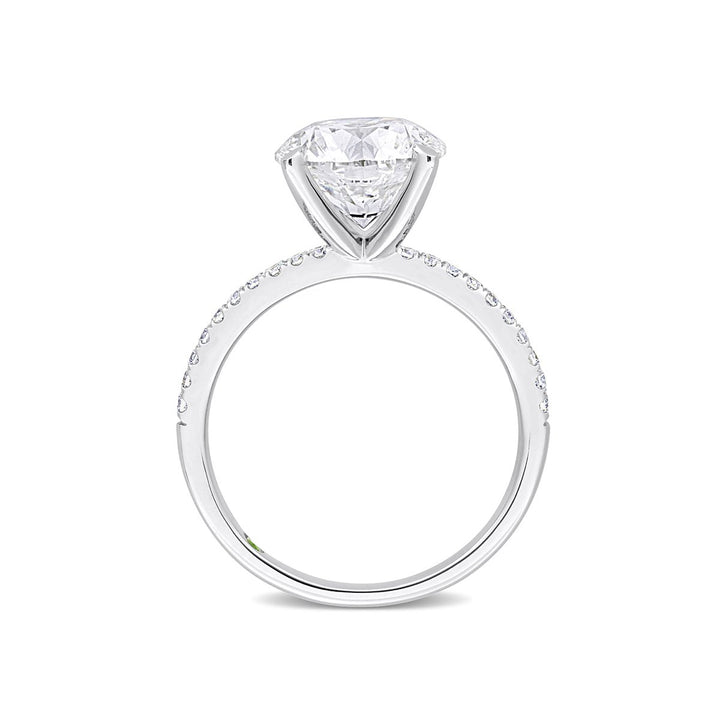 2.96 Carat (ctw VS1-VS2 G-H) Lab-Grown Diamond Solitaire Engagement Ring in 14k White Gold Image 4