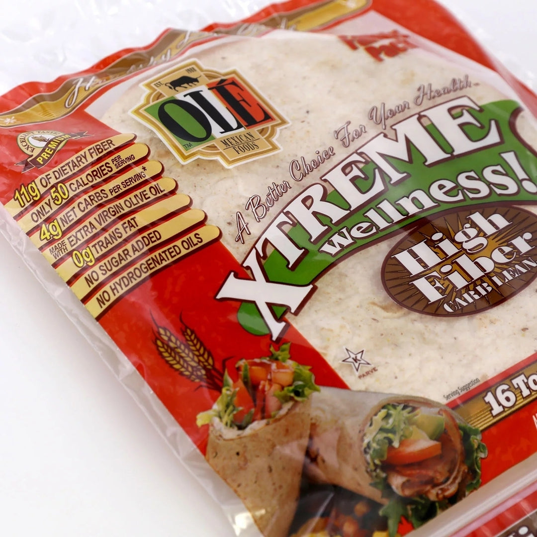 Ole Xtreme Wellness High Fiber Low Carb Tortilla WrapsTwin Pack (16 Count) Image 3