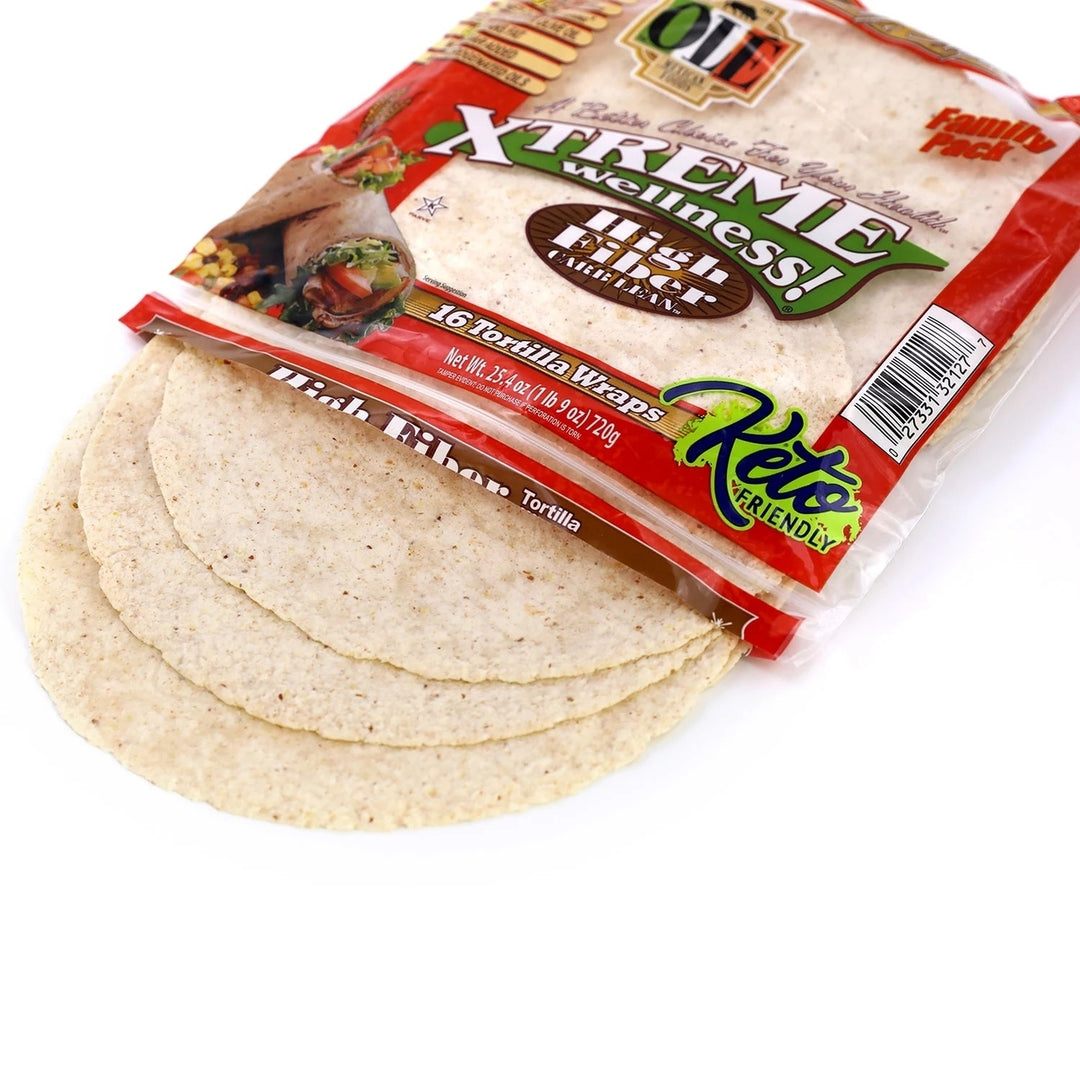 Ole Xtreme Wellness High Fiber Low Carb Tortilla WrapsTwin Pack (16 Count) Image 4