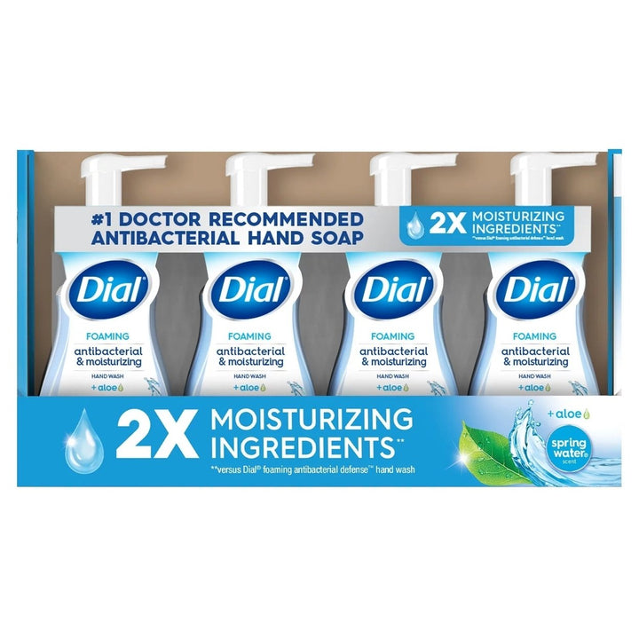 Dial Antibacterial Foaming Hand Soap Spring Water 7.5 Fluid Ounce (Pack of 4) Image 3