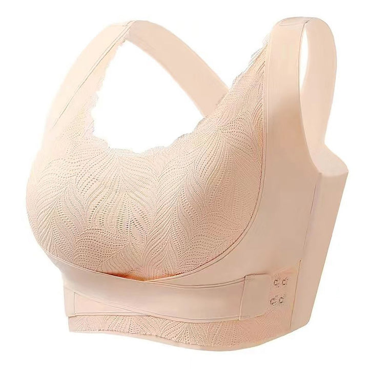 Bluelans Women Bra Shockproof Back Elastic Push-up Anti-snagging Cross Strap Closure Soft Breathable Padded Wireless Image 1