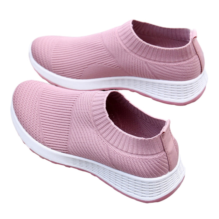 1 Pair Loafers Shoes Flat-bottom Comfortable Hollow-carved Design Slip-On Non Slip Walking Breathable Mesh Wedge Sports Image 4