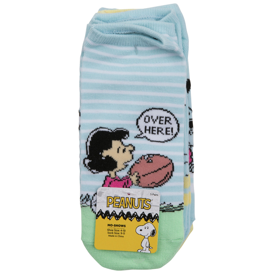 Peanuts Striped No Show Socks 5-Pack Image 4