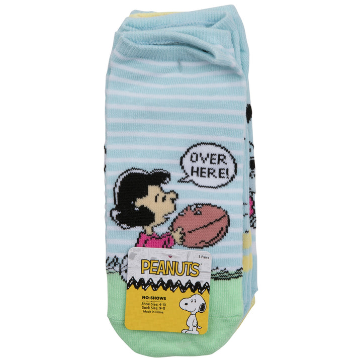 Peanuts Striped No Show Socks 5-Pack Image 4