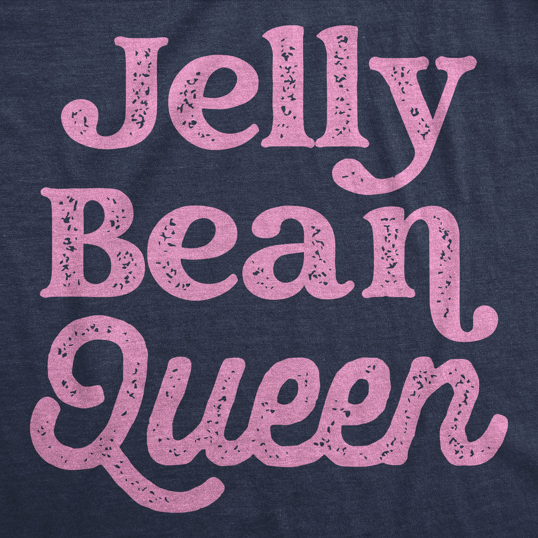 Womens Jelly Bean Queen Funny Easter Sunday T Shirt Graphic Candy Tee For Ladies Image 2