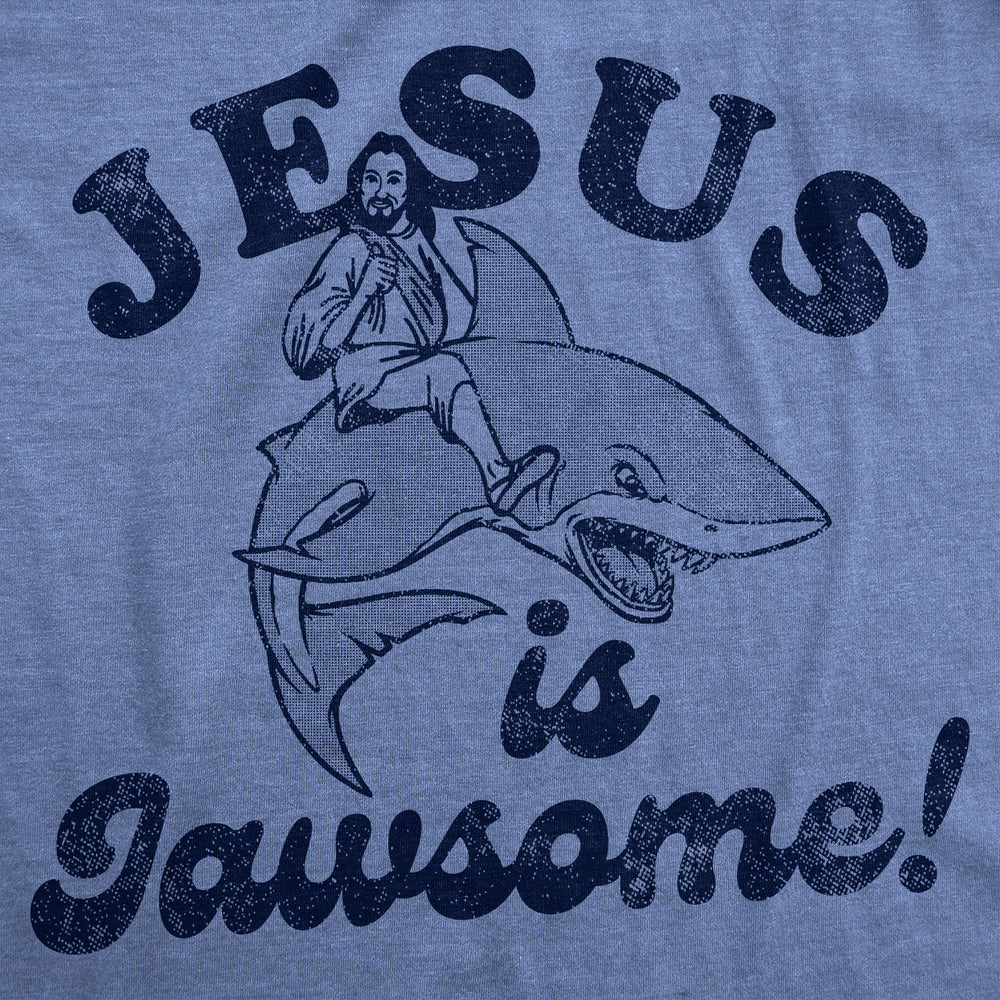 Mens Jesus Is Jawsome Funny Easter T Shirts Sarcastic Christian Tee For Men Image 2