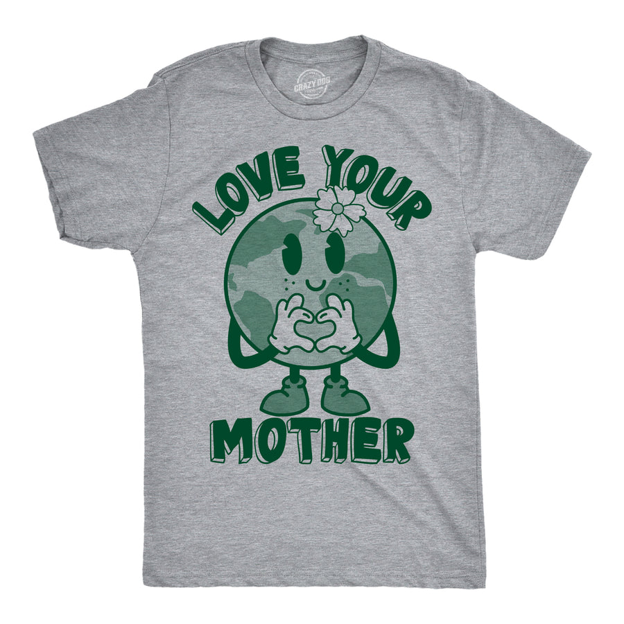 Mens Funny T Shirts Love Your Mother Earth Day Graphic Tee For Men Image 1