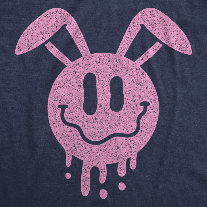 Womens Funny T Shirts Dripping Easter Bunny Smile Graphic Tee For Ladies Image 2