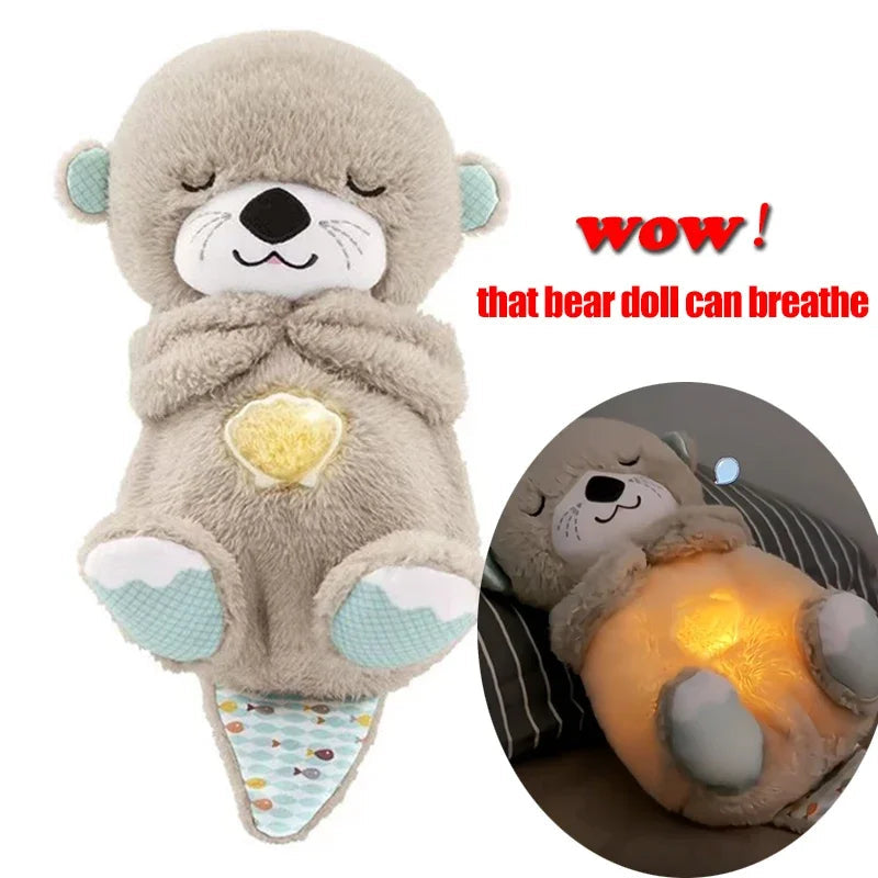 Soft Rhythmic Breathing Plush Teddy Bear with Sensory Music Lights and Rhythmic Breathing Motion Image 2