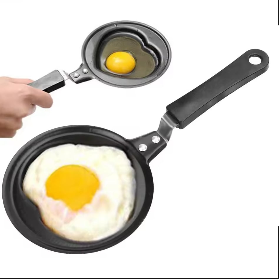 Set of 4 Non-Stick Stainless Steel Breakfast Egg Pancake Flip Pans 4.7 x 10 Inches Image 3