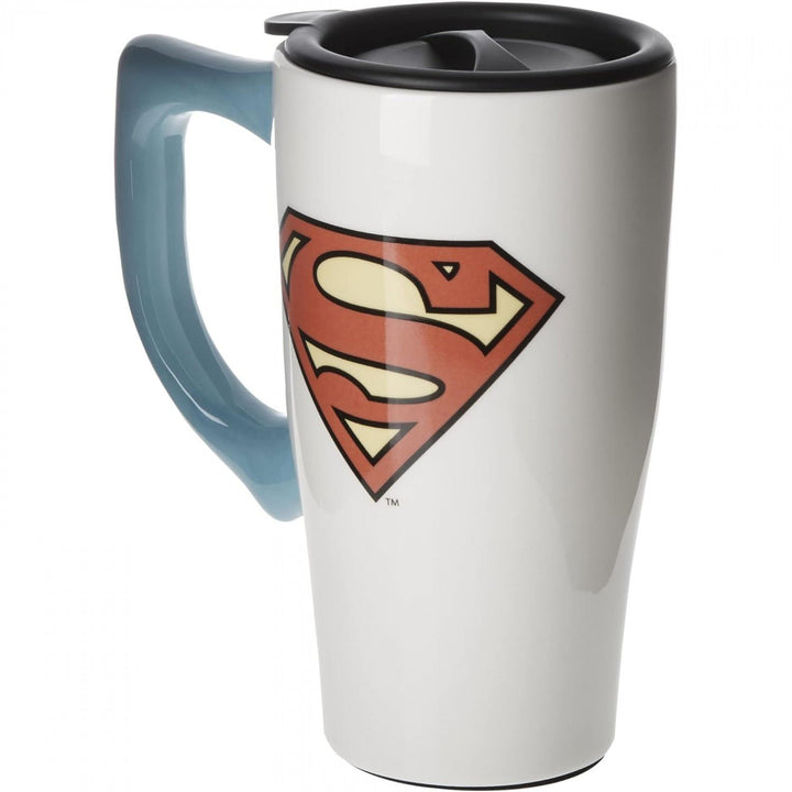 Superman Classic Comic Art 18oz Ceramic Travel Mug Image 2