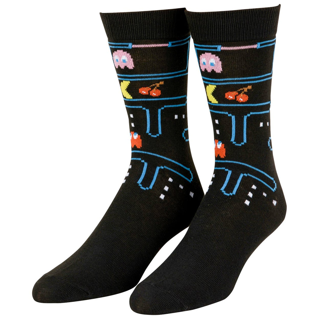 Pac-Man Maze and Logo Mens Crew Socks 2-Pack Image 3