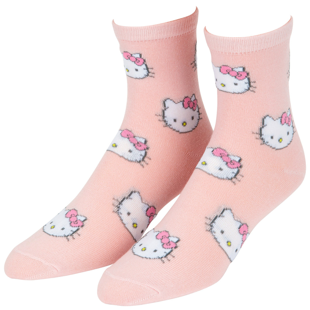 Hello Kitty Face Print Womens Crew Socks 2-Pack Image 8