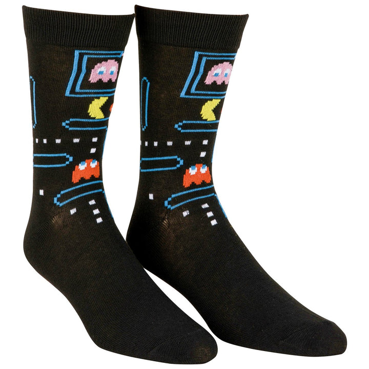 Pac-Man Maze and Logo Mens Crew Socks 2-Pack Image 4