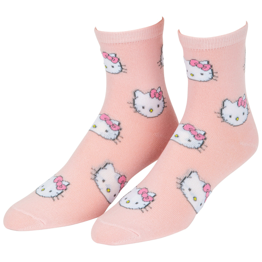 Hello Kitty Face Print Womens Crew Socks 2-Pack Image 9