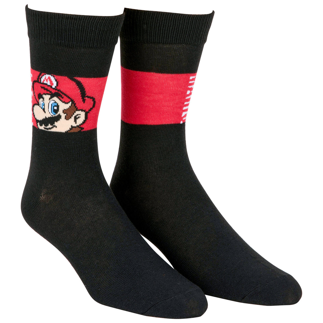 Super Mario Bros. Mario Icons Mens Crew Socks 2-Pack Image 3