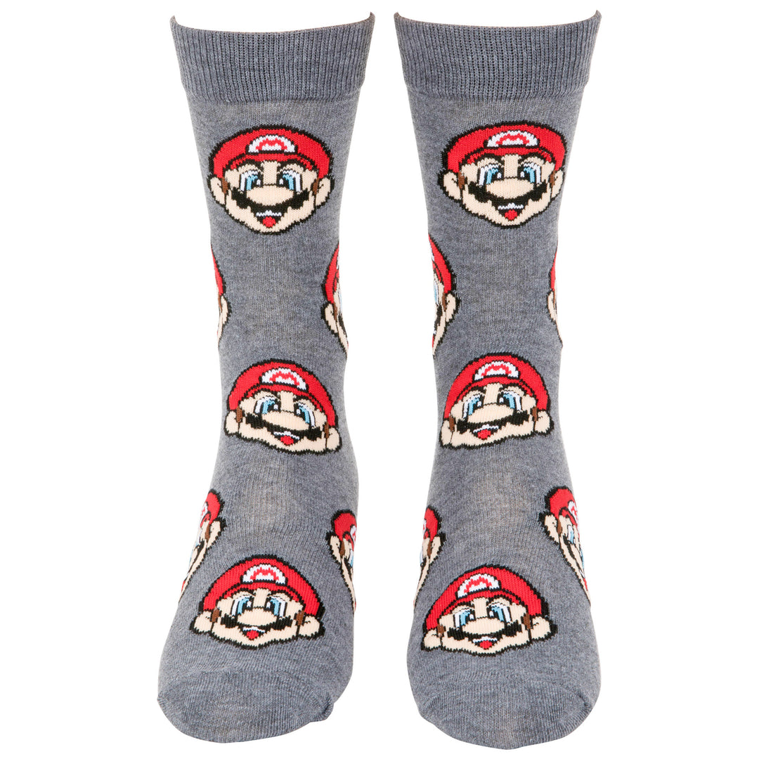 Super Mario Bros. Mario Icons Mens Crew Socks 2-Pack Image 6