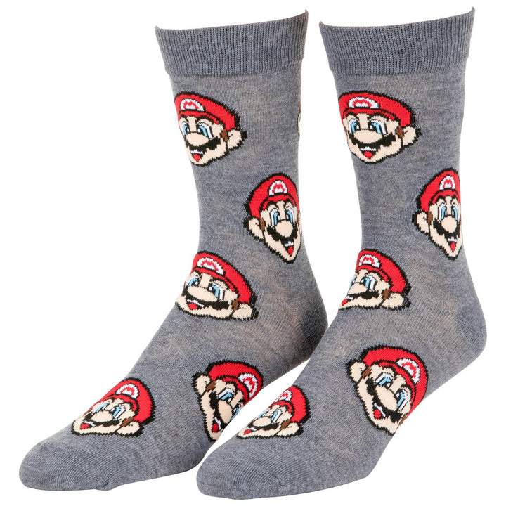 Super Mario Bros. Mario Icons Mens Crew Socks 2-Pack Image 7