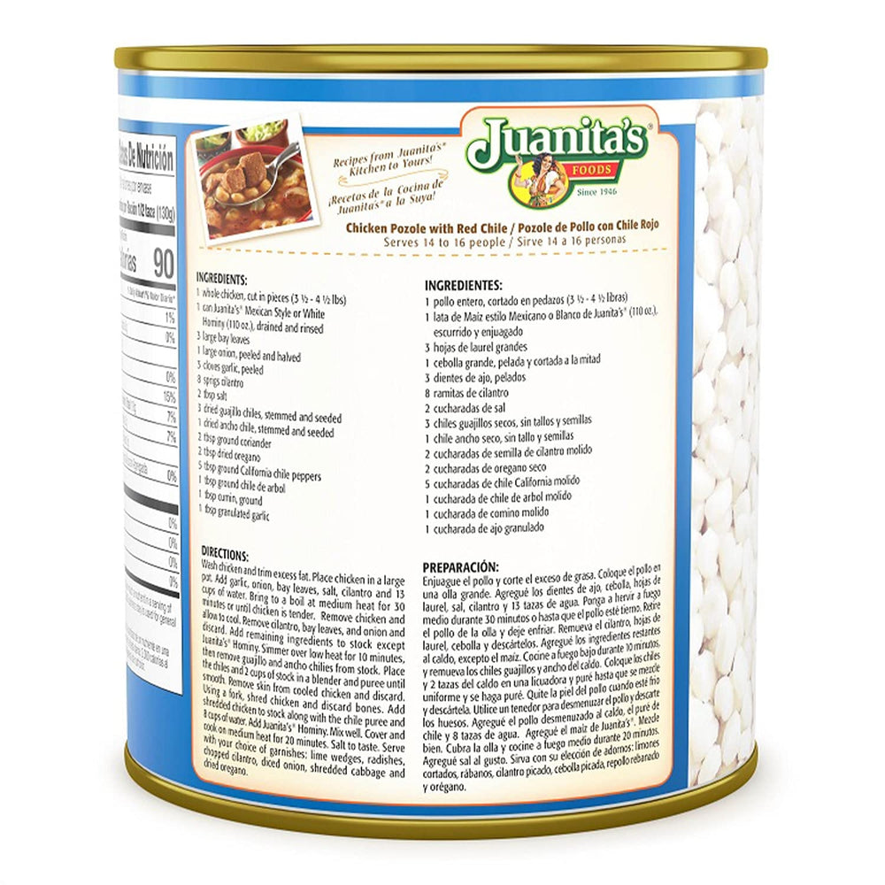 Juanitas White Hominy110 Ounce Image 2