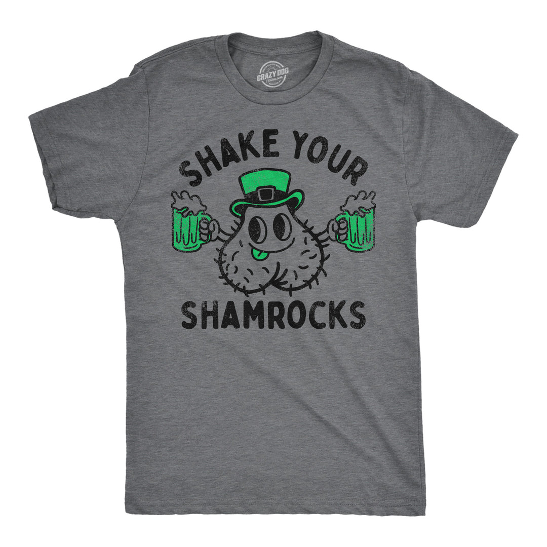 Mens Funny T Shirts Shake Your Shamrocks Adult St Patricks Day Graphic Tee Image 1