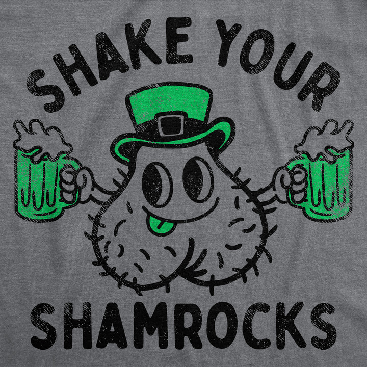 Mens Funny T Shirts Shake Your Shamrocks Adult St Patricks Day Graphic Tee Image 2