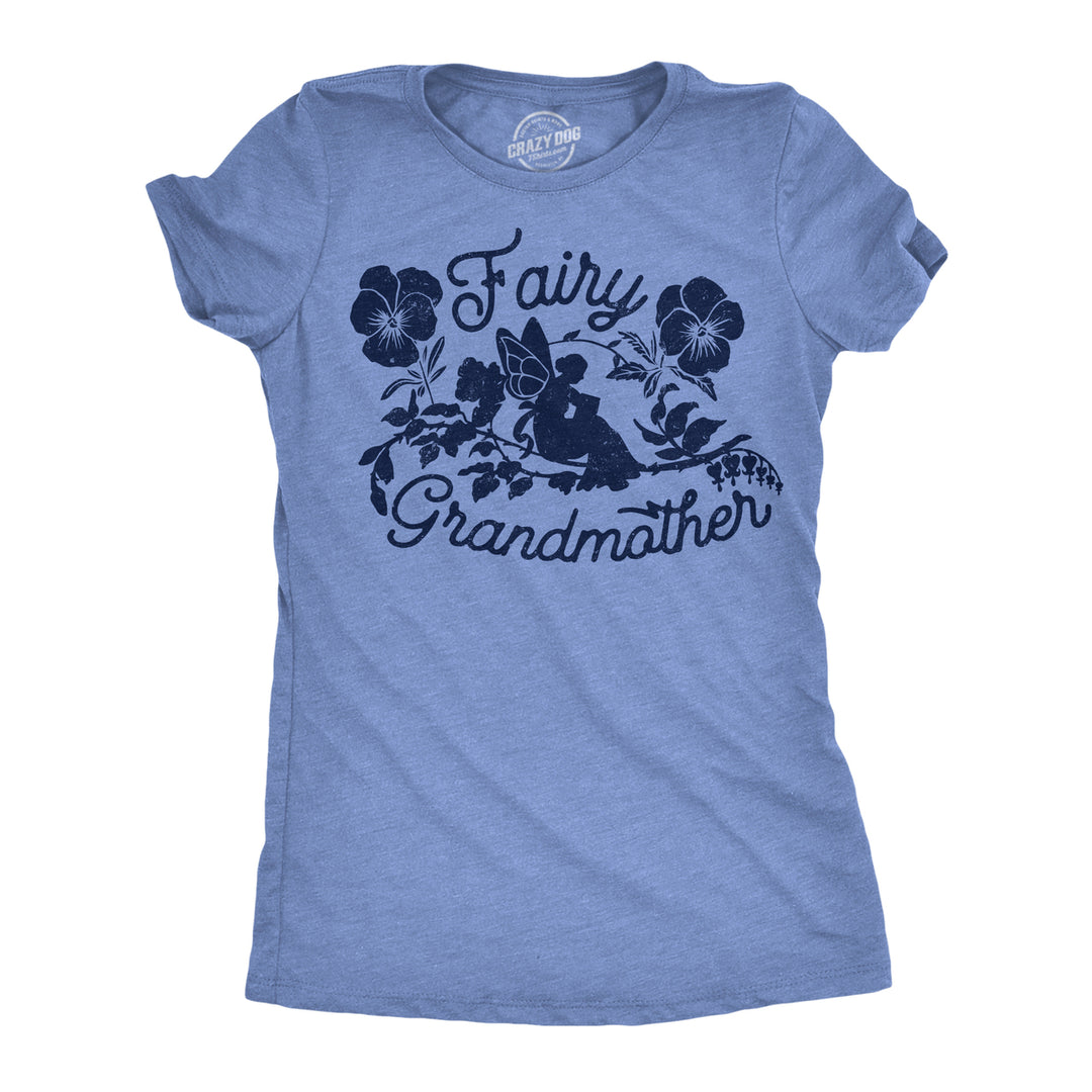 Womens Fairy Grandmother Funny T Shirts Cute Mothers Day Gift Tee For Ladies Image 1