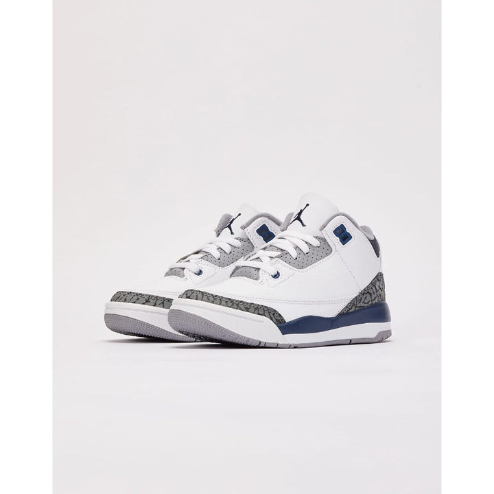 Nike Jordan 3 Retro White/Midnight Navy DM0966-140 Pre-School Image 2