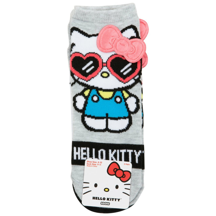 Hello Kitty Rainbows and Shades Womens No Show Socks 2-Pack Image 3