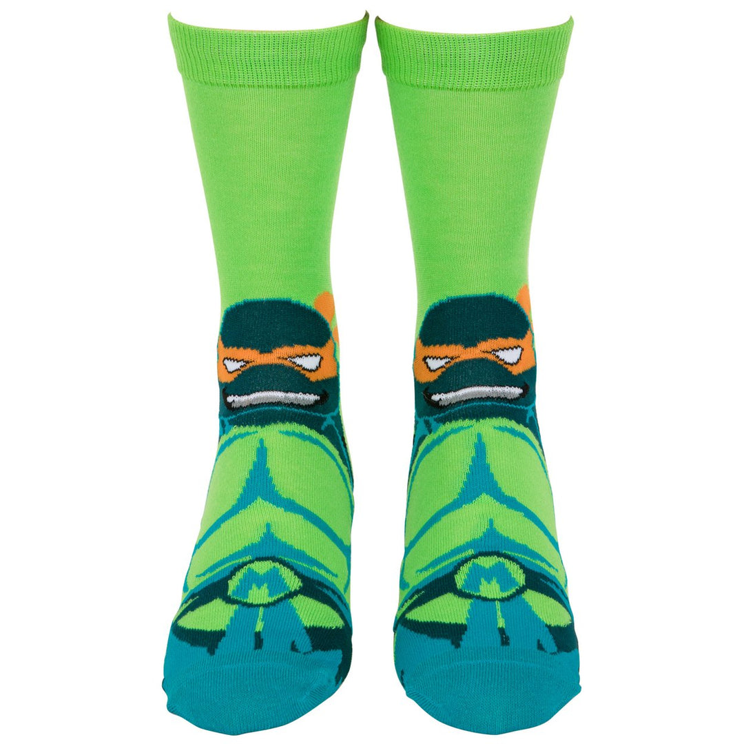 Teenage Mutant Ninja Turtles Leo and Mikey Crew Socks 2-Pack Image 6