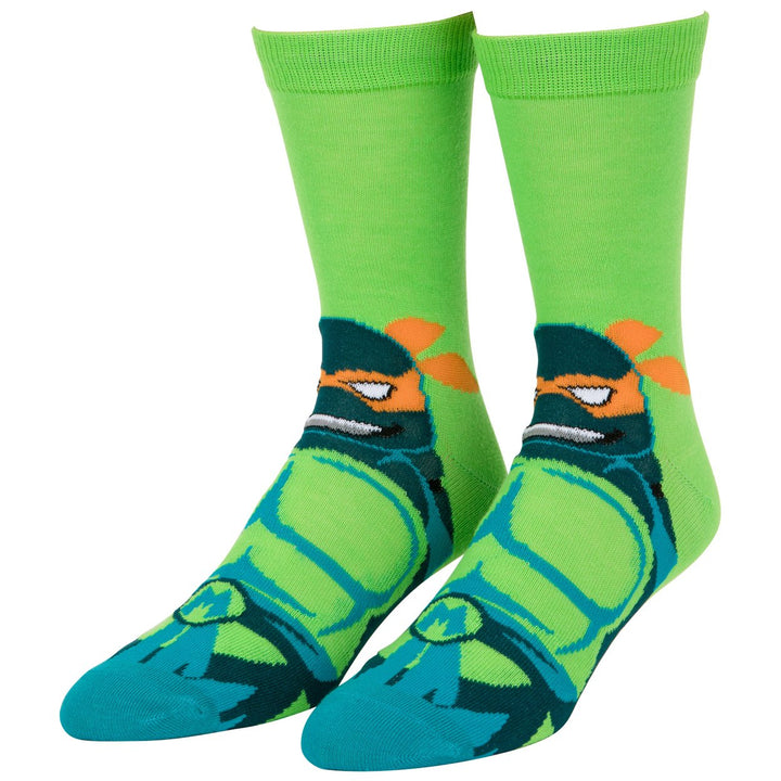 Teenage Mutant Ninja Turtles Leo and Mikey Crew Socks 2-Pack Image 7