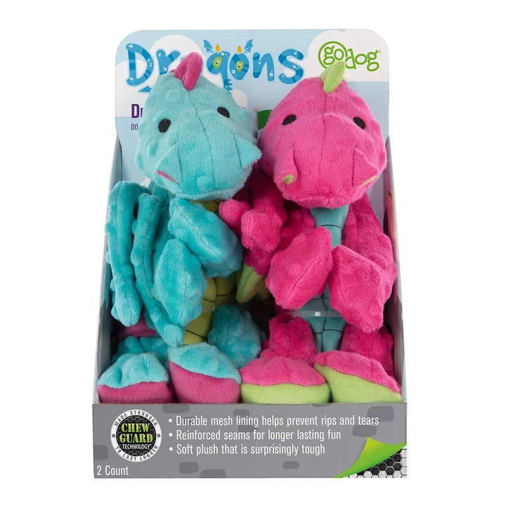 goDog Dragons Large Dog Toys with Chew Guard Technology (2 Pack) Image 4