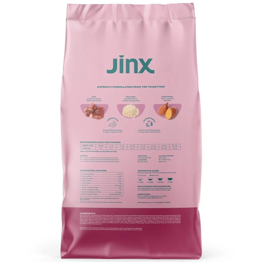 Jinx Dry Dog Food Beef Brown Rice and Sweet Potato Recipe (23.5 Pounds) Image 2