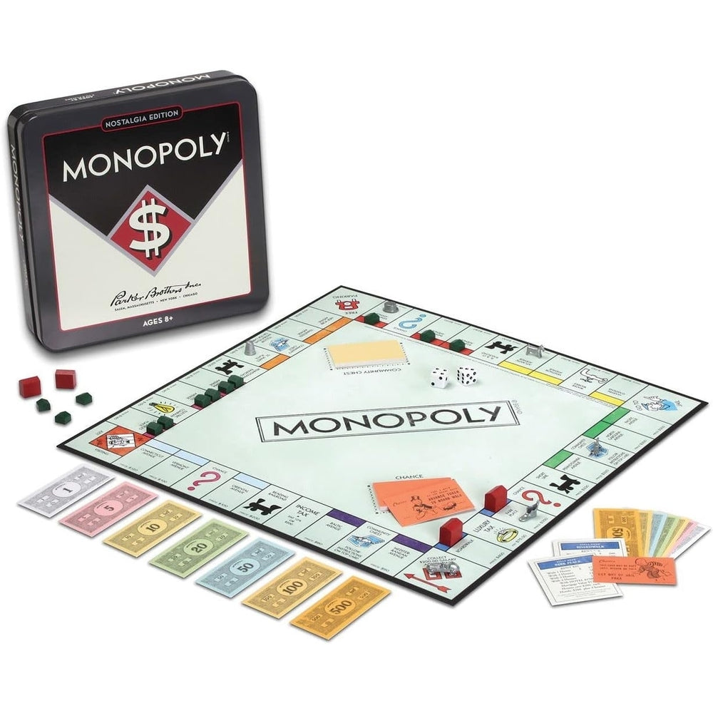 Monopoly Boardgame - Nostalgia Edition in Collectible Tin Image 2