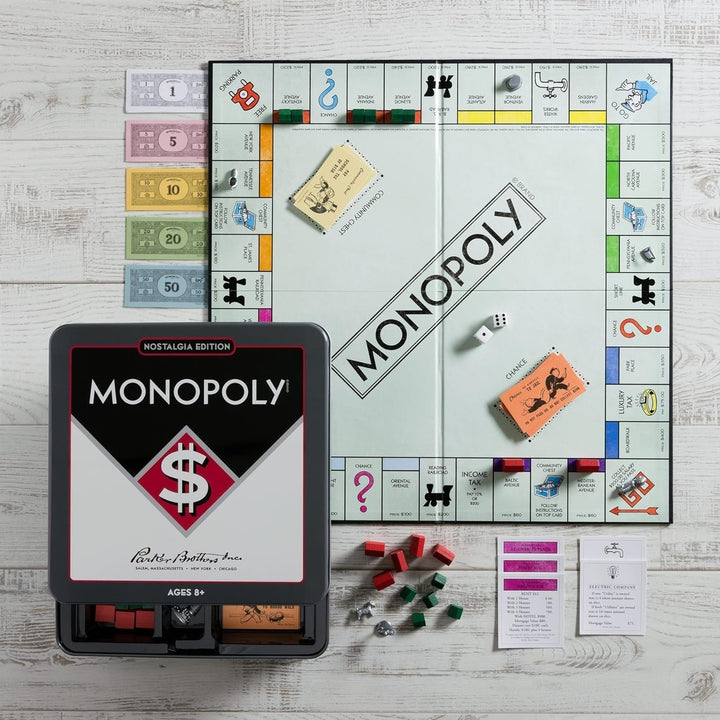 Monopoly Boardgame - Nostalgia Edition in Collectible Tin Image 3