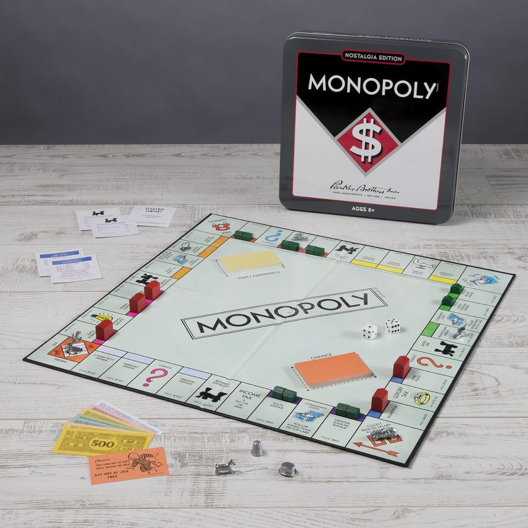 Monopoly Boardgame - Nostalgia Edition in Collectible Tin Image 4