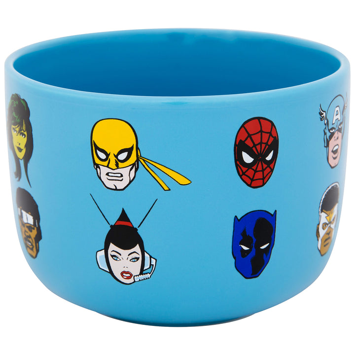 Avengers Comic Character Art 24oz Ceramic Soup Mug with Lid Image 2