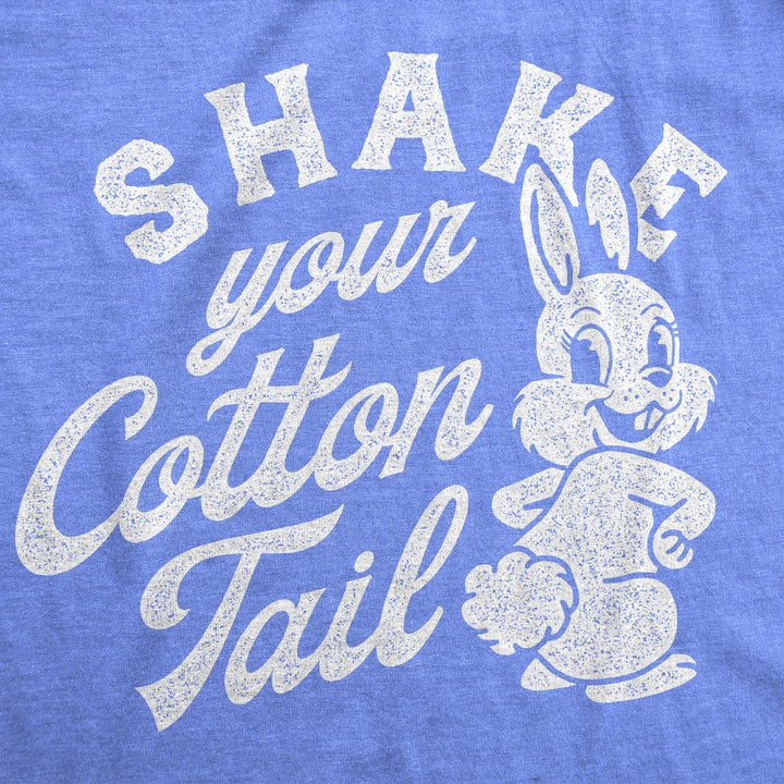 Womens Funny T Shirts Shake Your Cotton Tail Easter Bunny Graphic Tee For Ladies Image 2