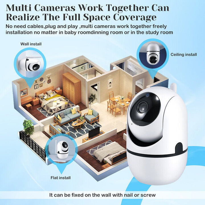 Wireless 1080P HD IP Camera WiFi IR Night Smart Home Security Baby Monitor CCTV Image 8