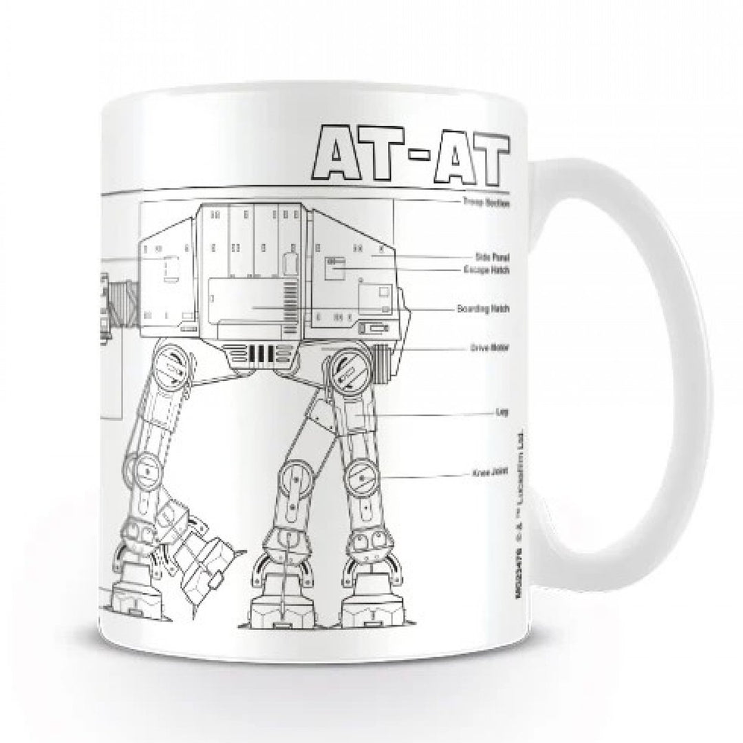 Star Wars AT-AT Fighter Diagram 11 oz. Ceramic Mug Image 1