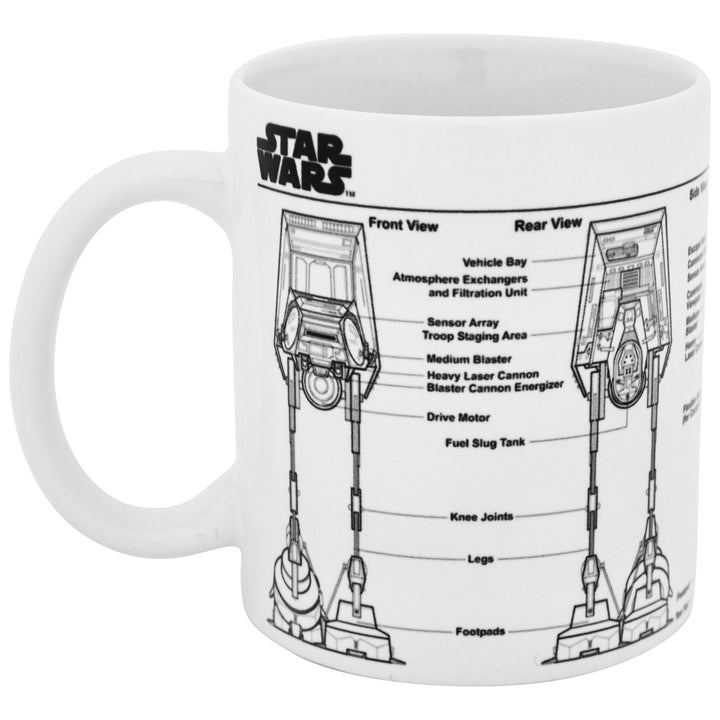 Star Wars AT-AT Fighter Diagram 11 oz. Ceramic Mug Image 2