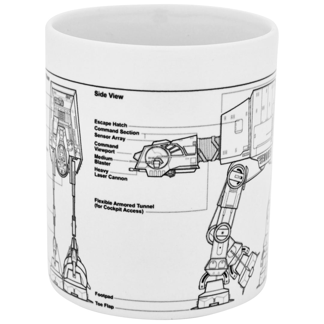 Star Wars AT-AT Fighter Diagram 11 oz. Ceramic Mug Image 3