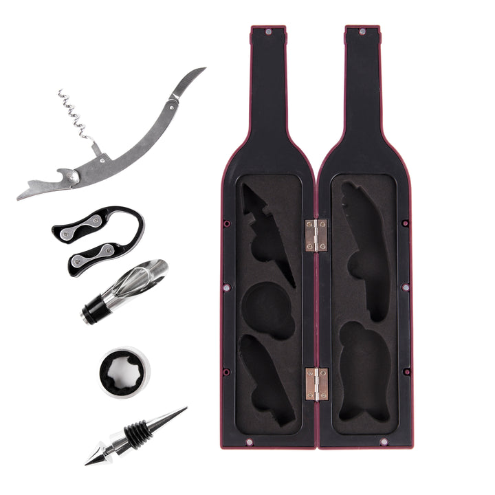 Ozeri 5-Piece Wine Bottle Corkscrew Accessory Set Stainless Steel Kitchen Tools Image 6