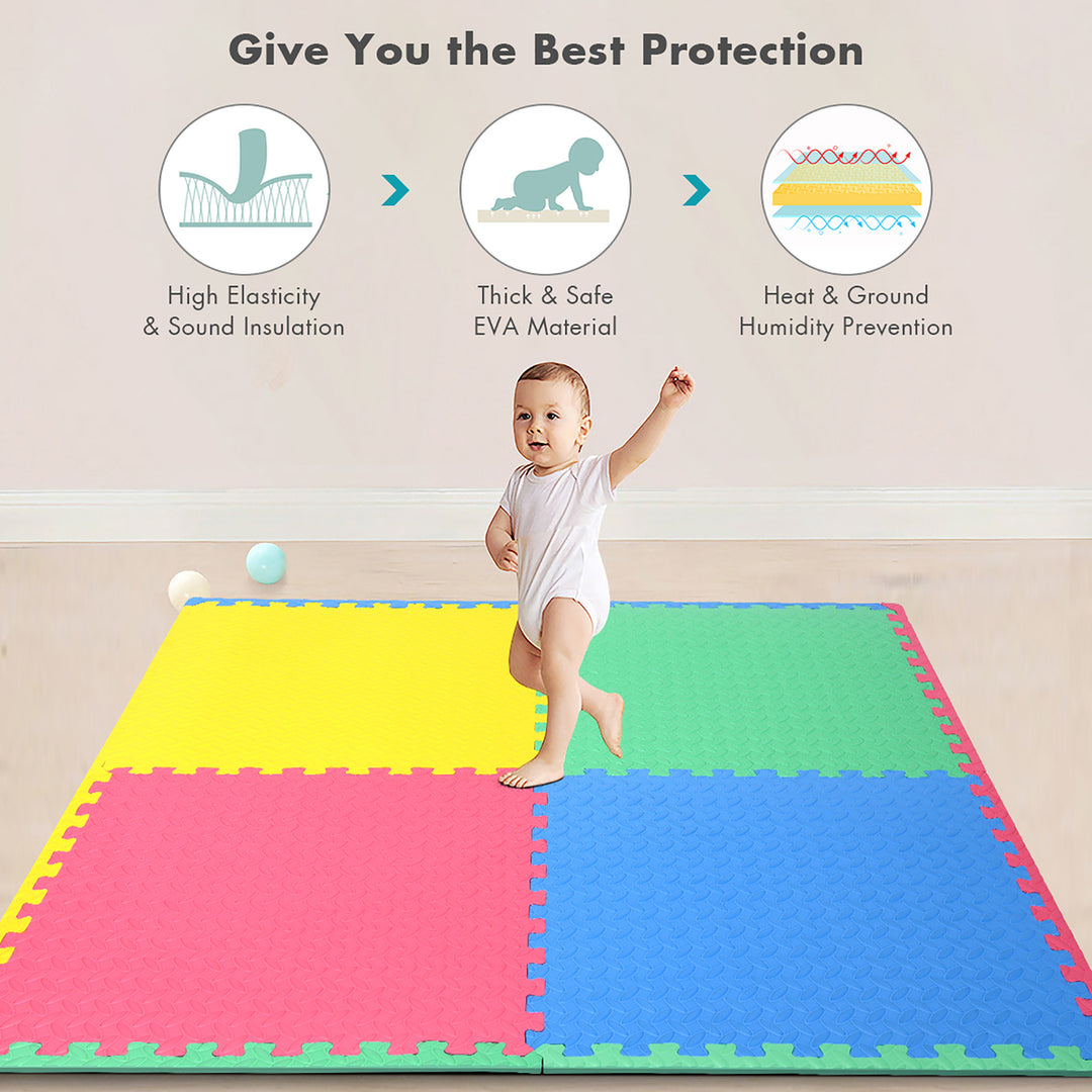 12PCS Kid s Puzzle Exercise Play Mat w/EVA Foam Interlocking Tiles (25x25) Image 4